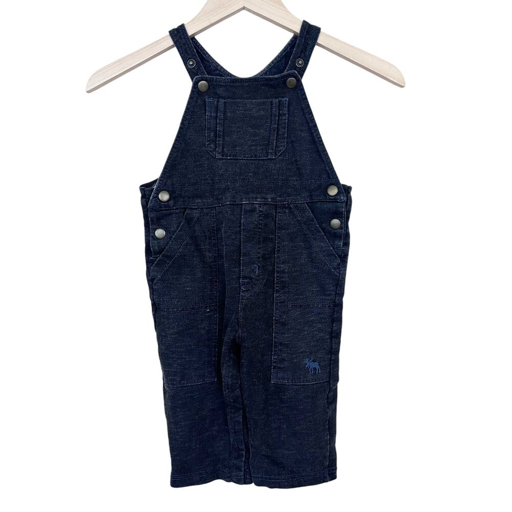 Hatley Gray Black Overalls Sz 18-24M